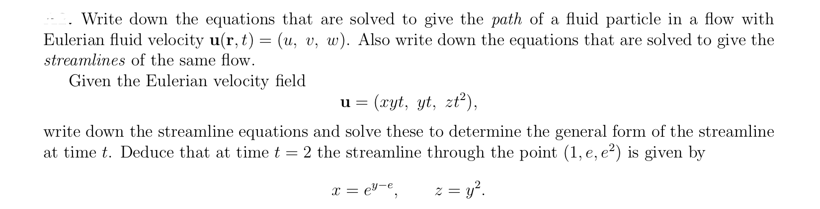 r = ( x , y , z ) Write down the equations that