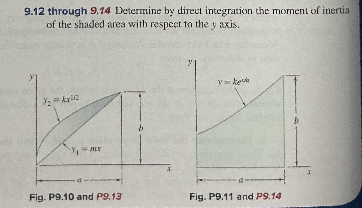 9 . 1 3 Determine by direct integration the
