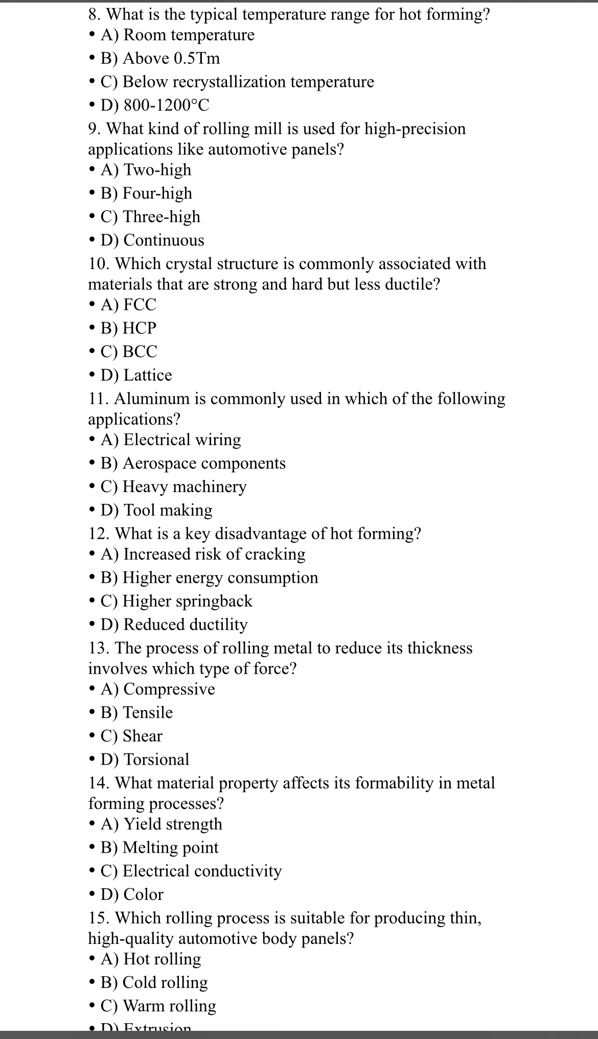 What is the typical temperature range for hot