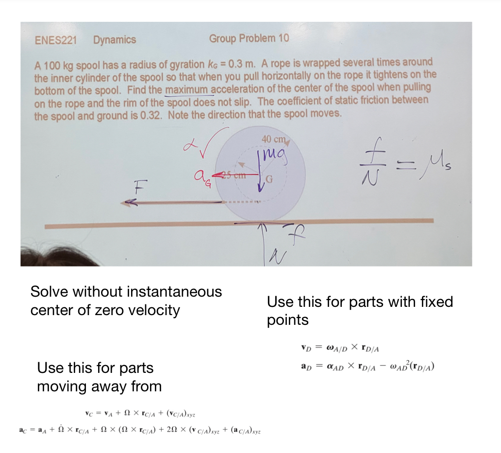 ENES 2 2 1 Dynamics Group Problem 1 0 A 1 0 0 kg