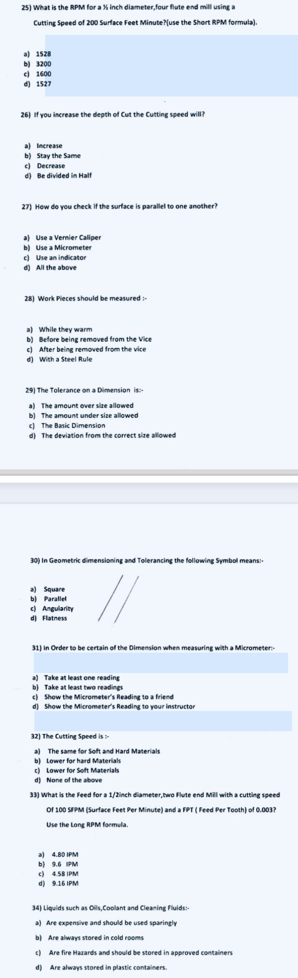 What is the RPM for a 1 2 inch diameter, four