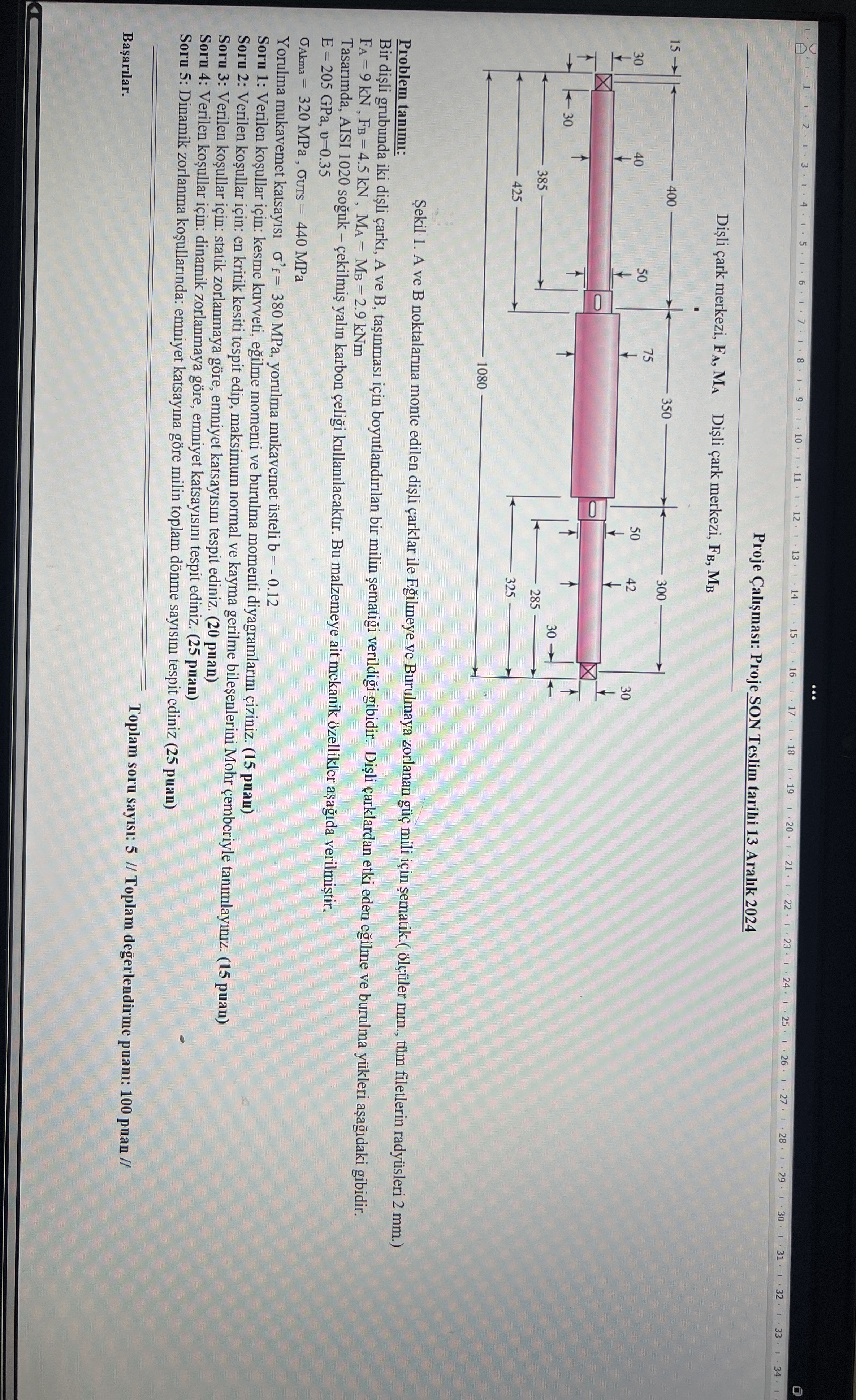 Proje al mas : Proje SON Teslim tarihi 1 3 Aral k