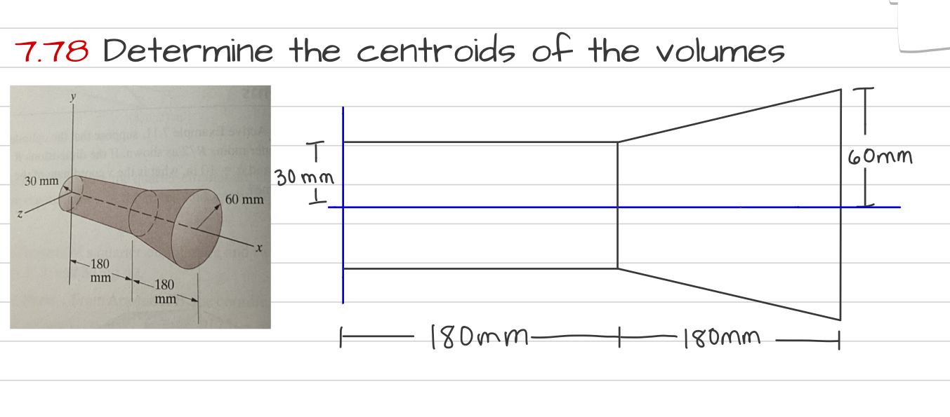 7 . 7 8 Determine the centroids of the volumes