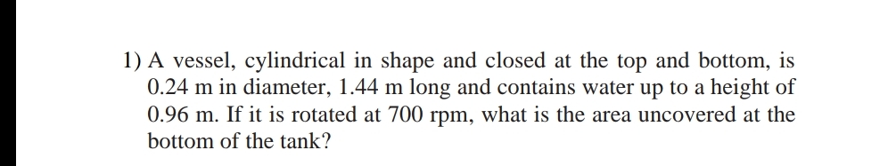 A vessel, cylindrical in shape and closed at the