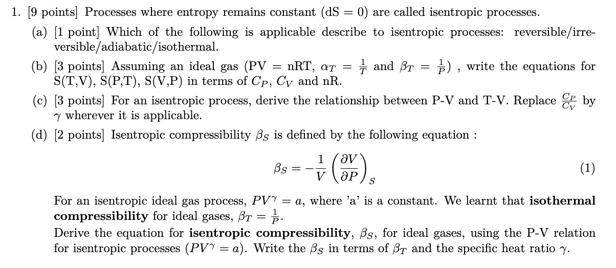 [ 9 points ] Processes where entropy remains