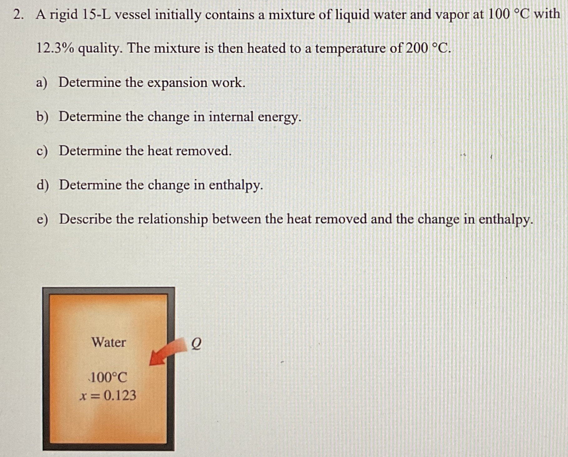 A rigid 1 5 - L vessel initially contains a