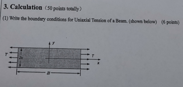 Calculation: ( 1 ) Write the boundary conditions