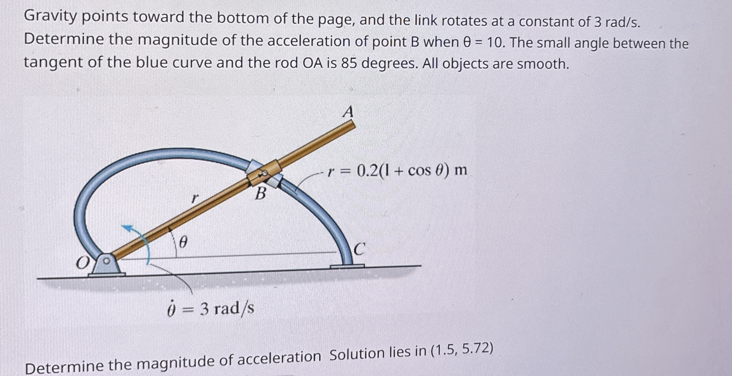 Gravity points toward the bottom of the page, and