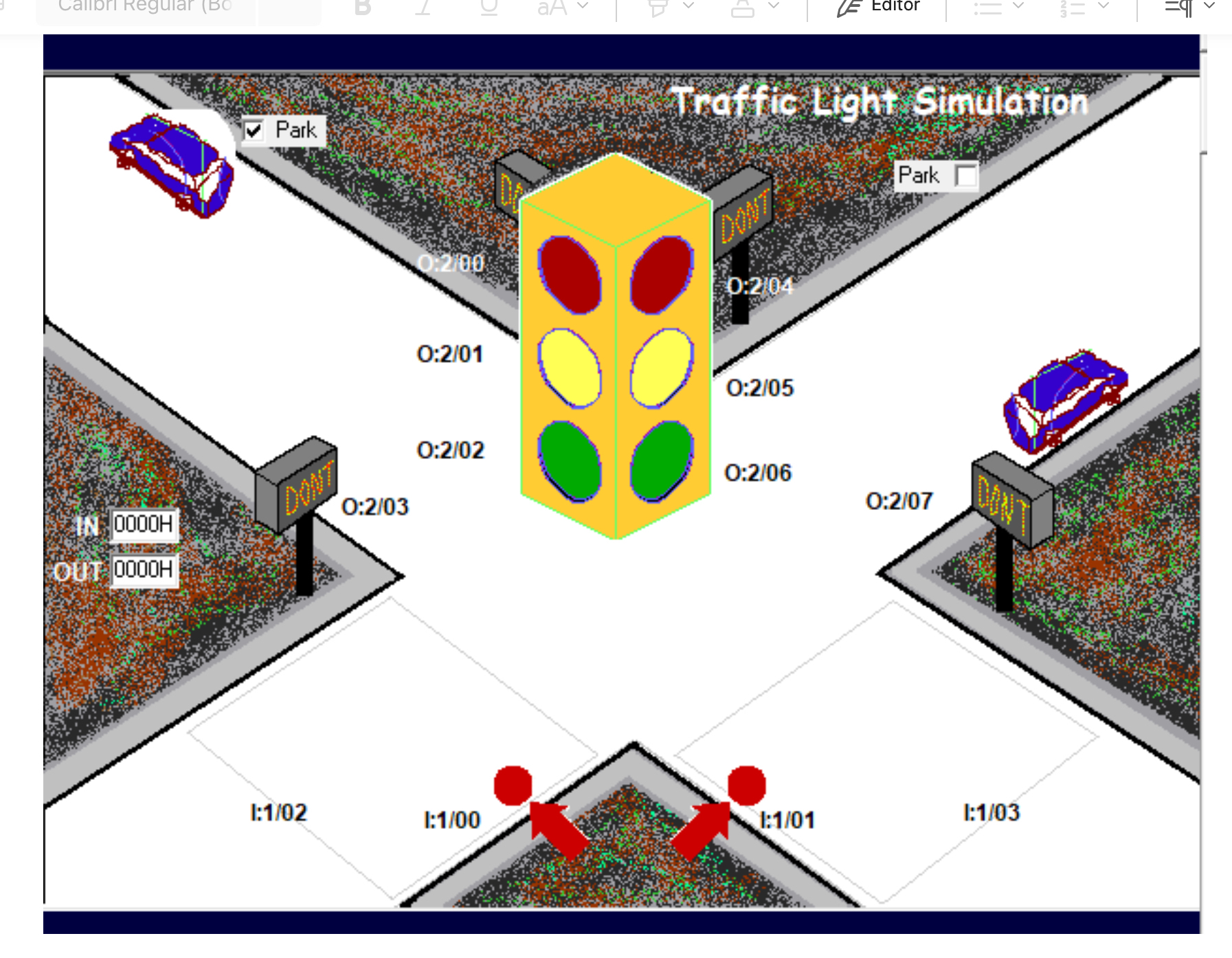 Generate automatic control of a traffic light