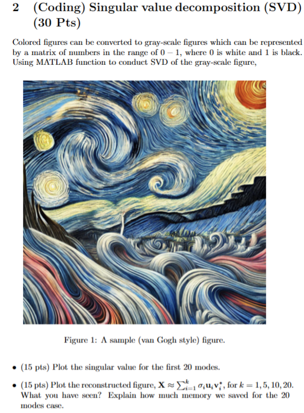 2 ( Coding ) Singular value decomposition ( SVD )