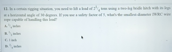 In a certain rigging situation, you need to lift