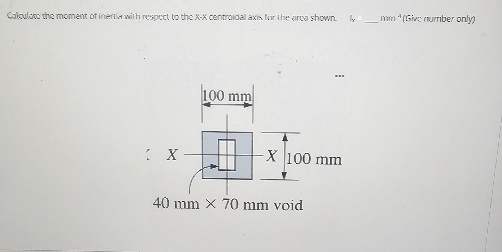 Calculate the moment of inertia with respect to