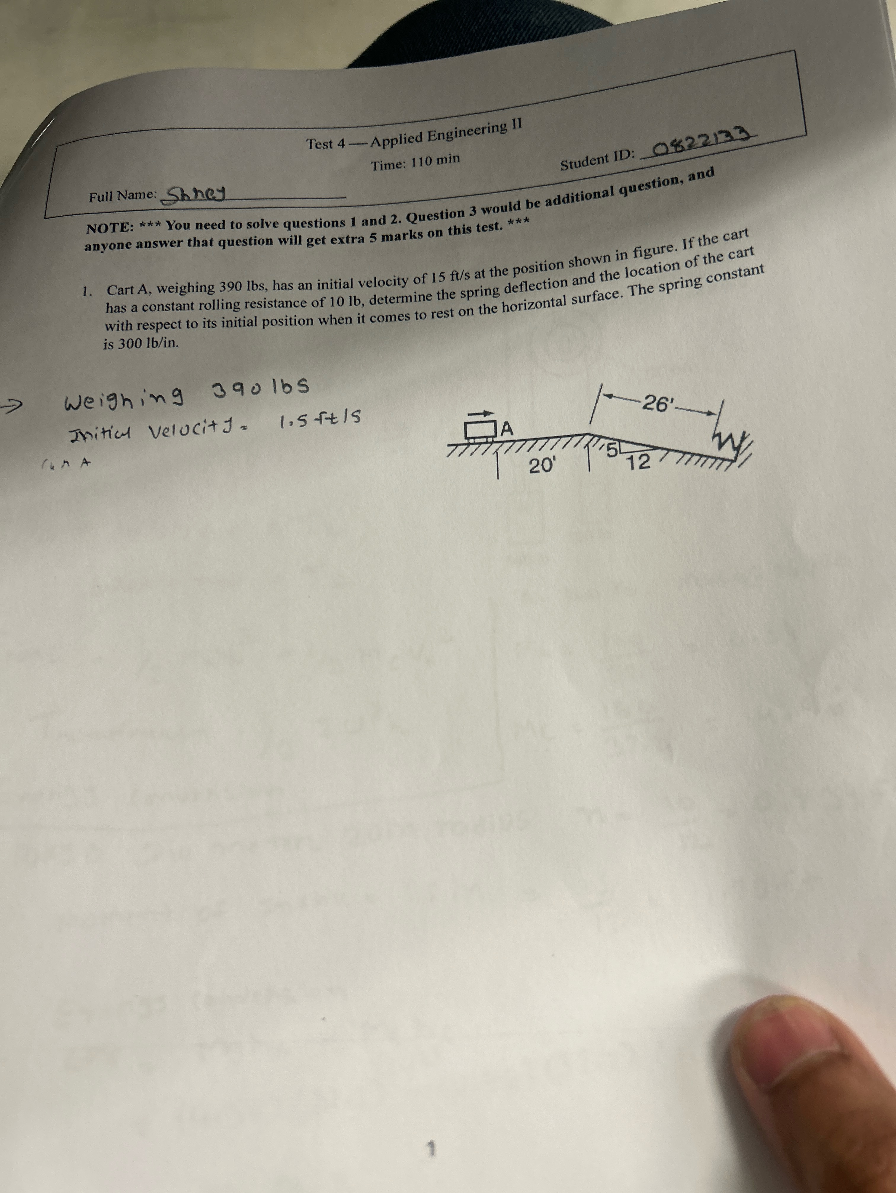 Test 4 - Applied Engineering II Time: 1 1 0 min