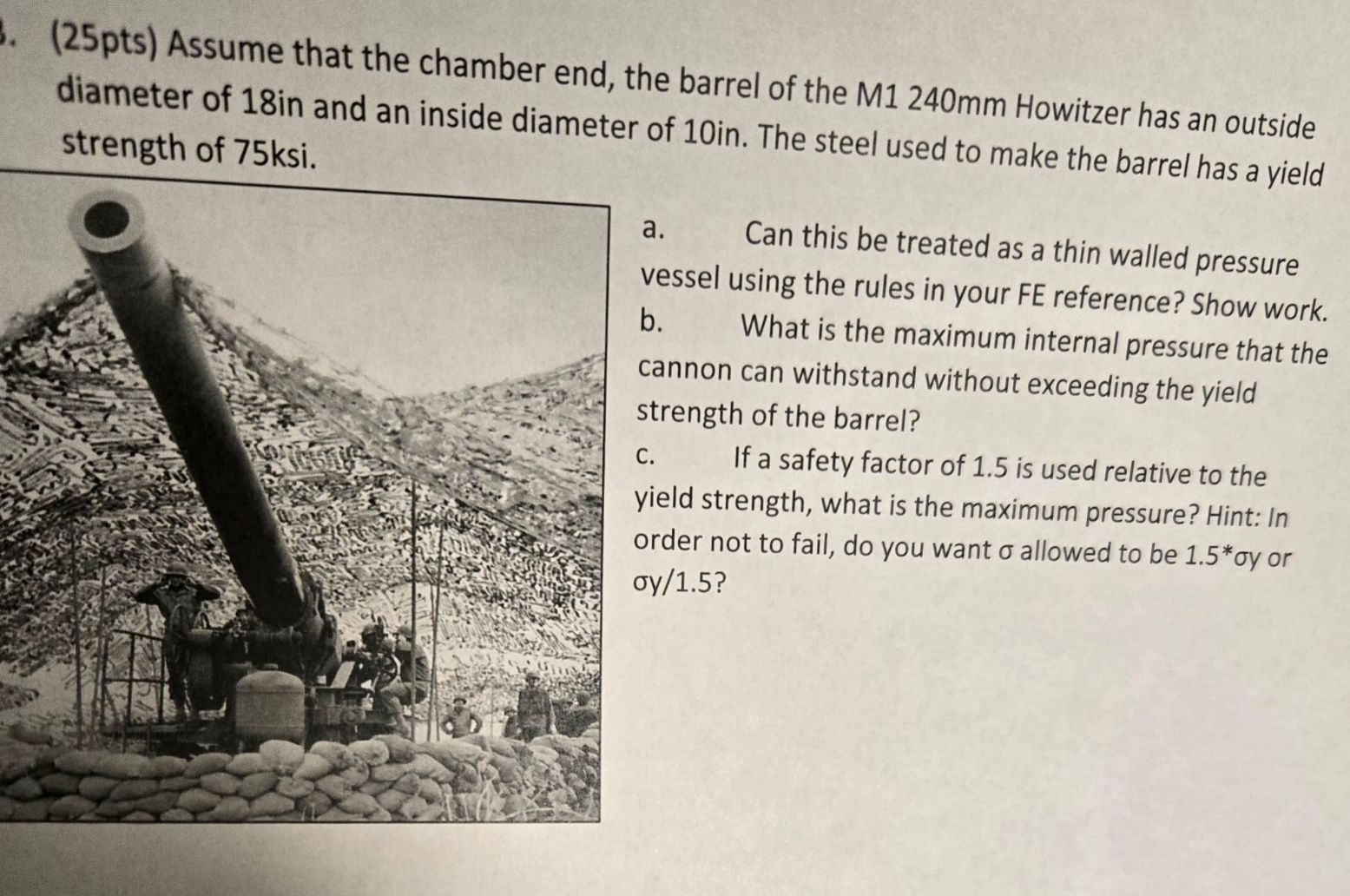 ( 2 5 pts ) Assume that the chamber end, the