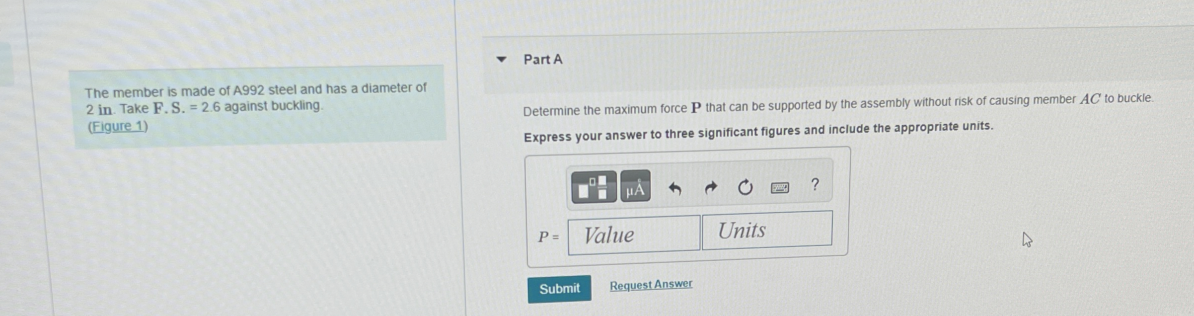 The member is made of A 9 9 2 steel and has a