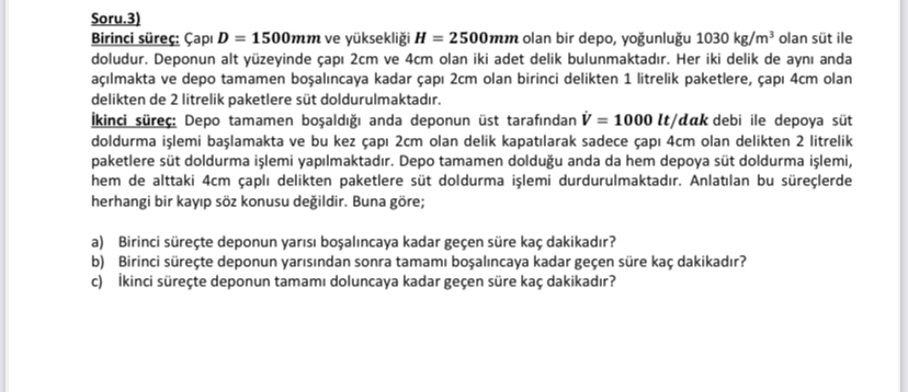 Soru. 3 ) Birinci s re : ap \ ( \ boldsymbol { D