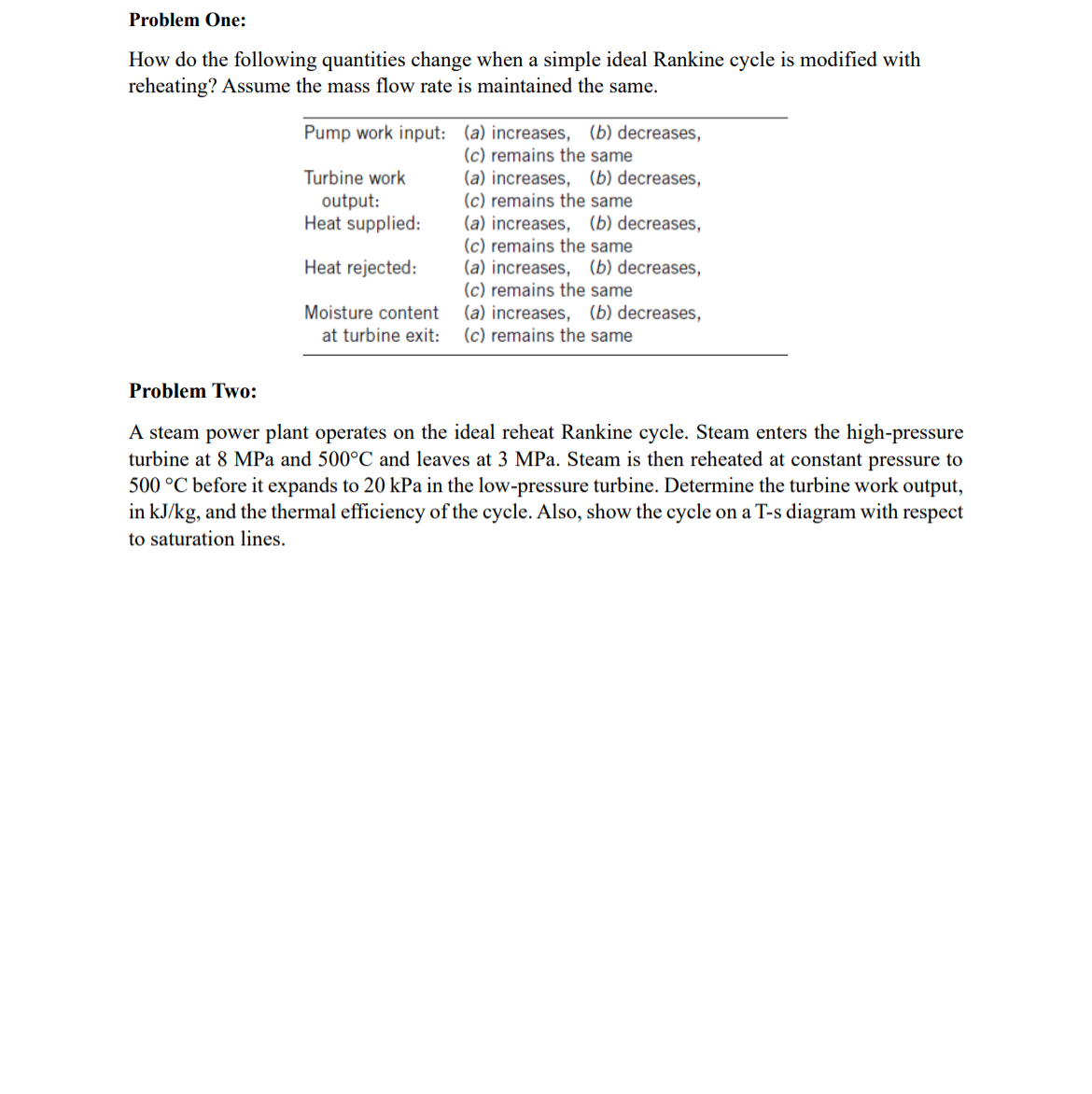 How to solve Problem One: How do the following