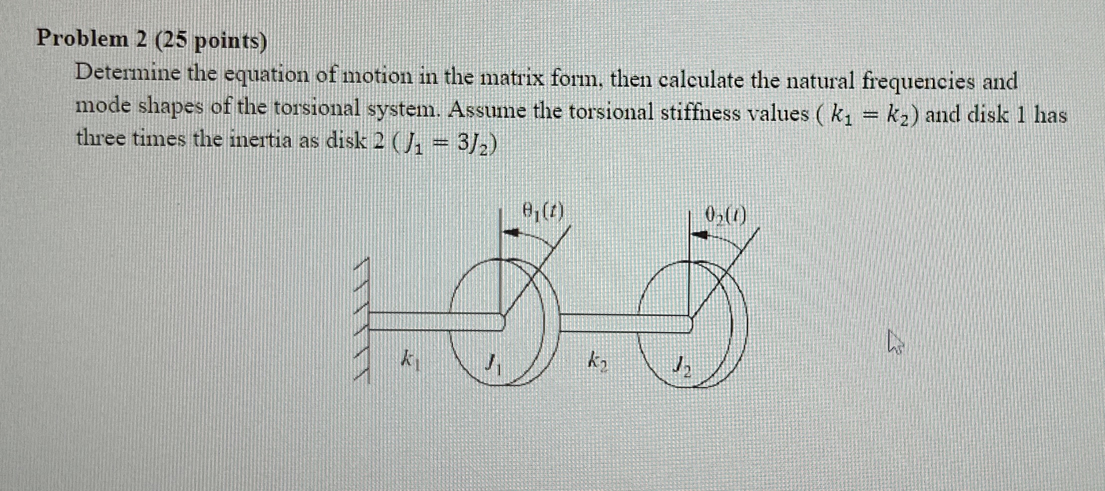 Problem 2 ( 2 5 points ) Determine the equation