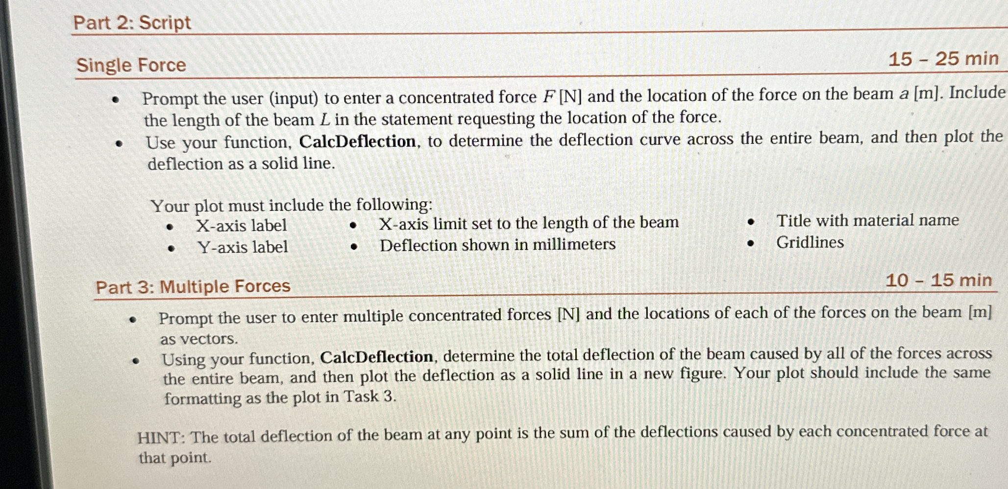 Part 2 : Script Single Force Prompt the user (