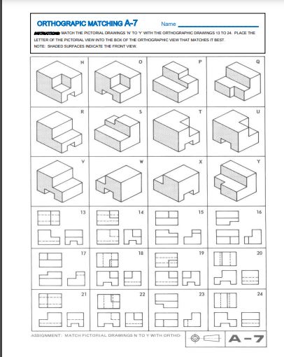 ORTHOGRAPIC MATCHING A - 7 Name q , LETTLR CF THE
