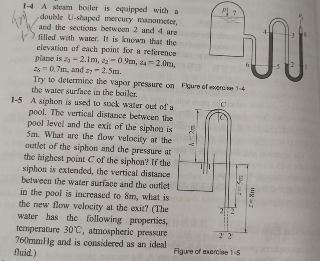 1 - 4 A steam boiler is equipped with a double U