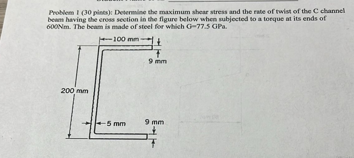 Problem 1 ( 3 0 pints ) : Determine the maximum