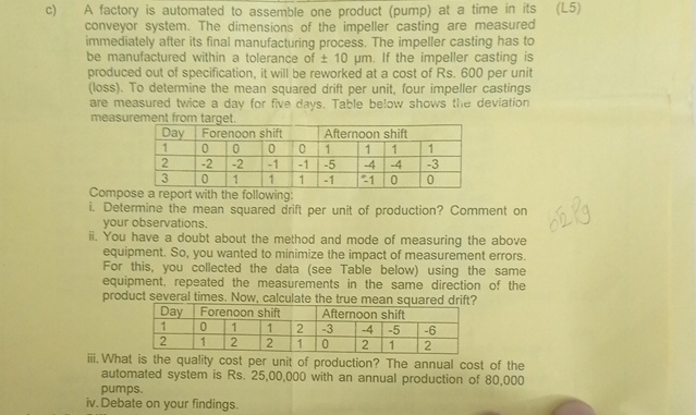 c ) A factory is automated to assemble one