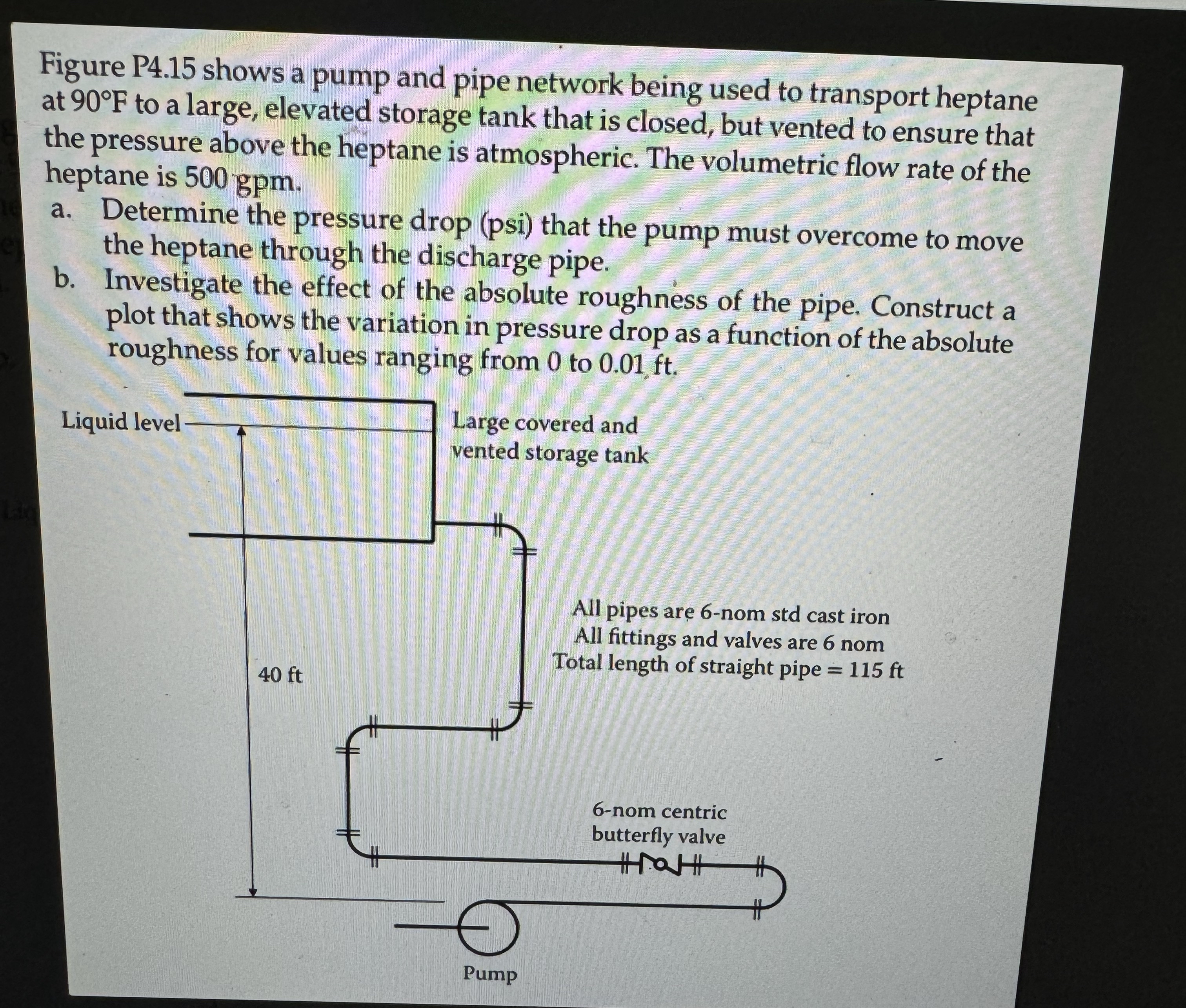 Figure P 4 . 1 5 shows a pump and pipe network