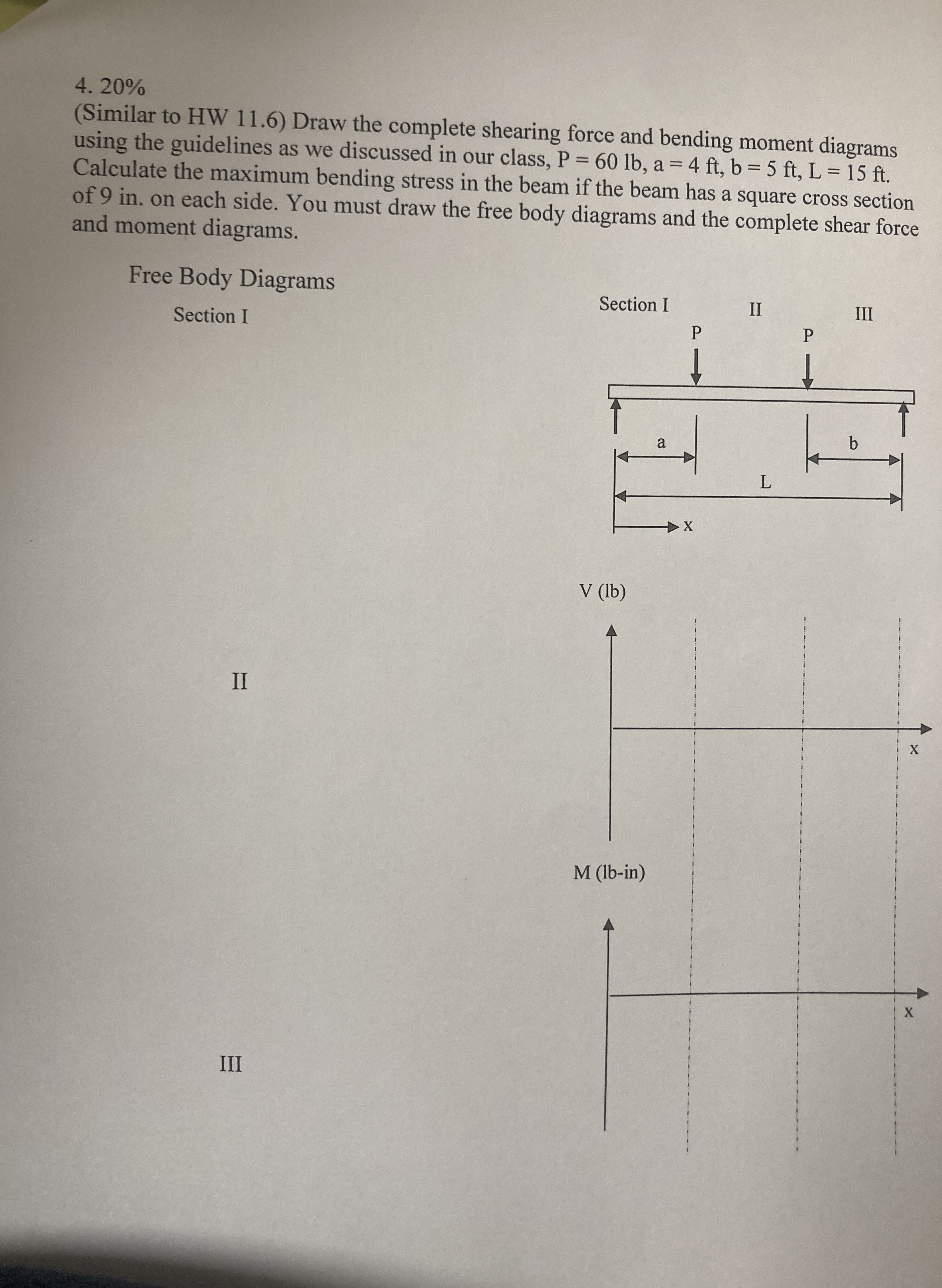 2 0 % ( Similar to HW 1 1 . 6 ) Draw the complete