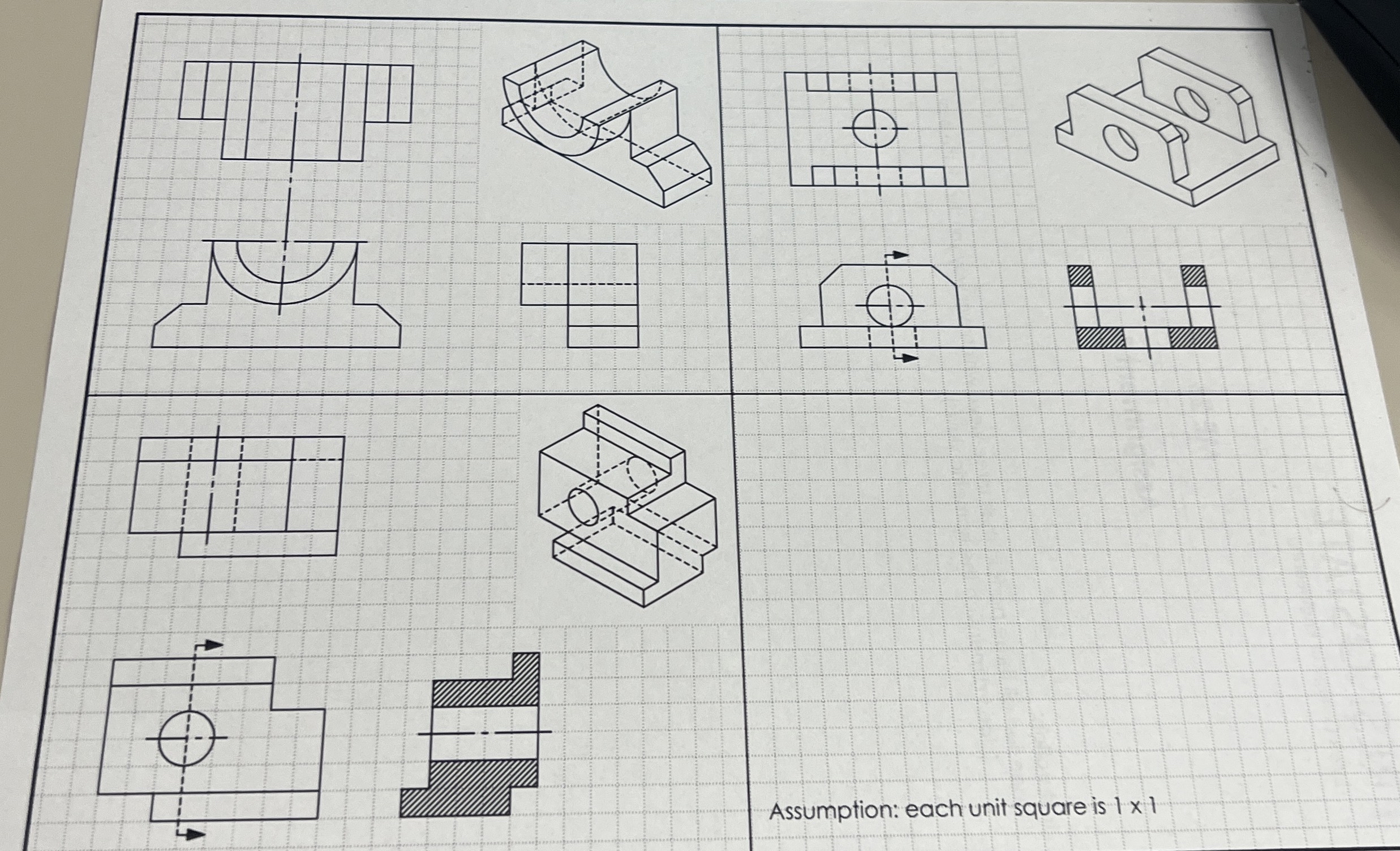 Assumption: each unit square is 1 1