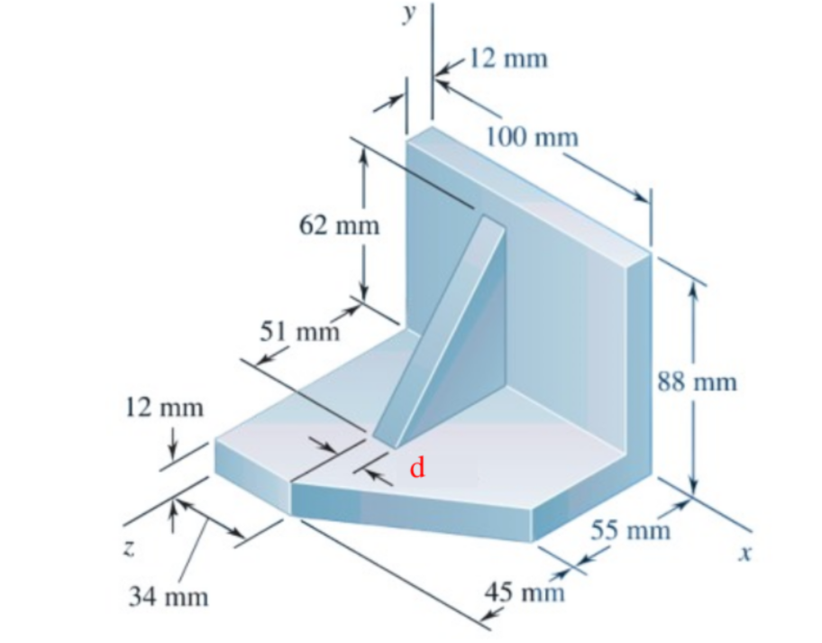 If d = 2 4 mm , Find the x - coordinate of