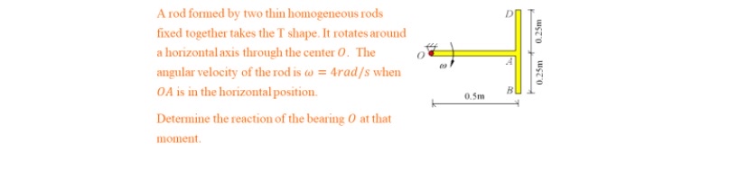 A rod formed by two thin homogeneous rods fixed