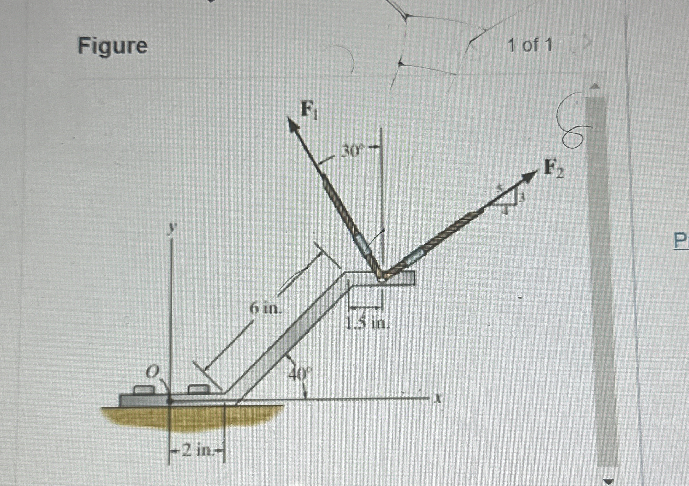 Replace the force system by an equivalent