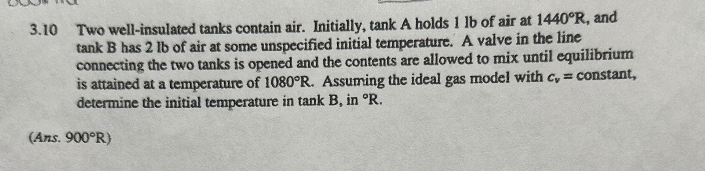 3 . 1 0 Two well - insulated tanks contain air.
