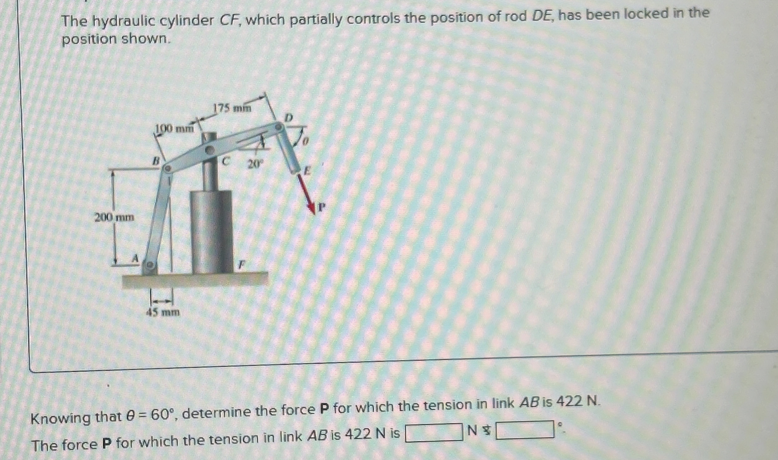 The hydraulic cylinder C F , which partially