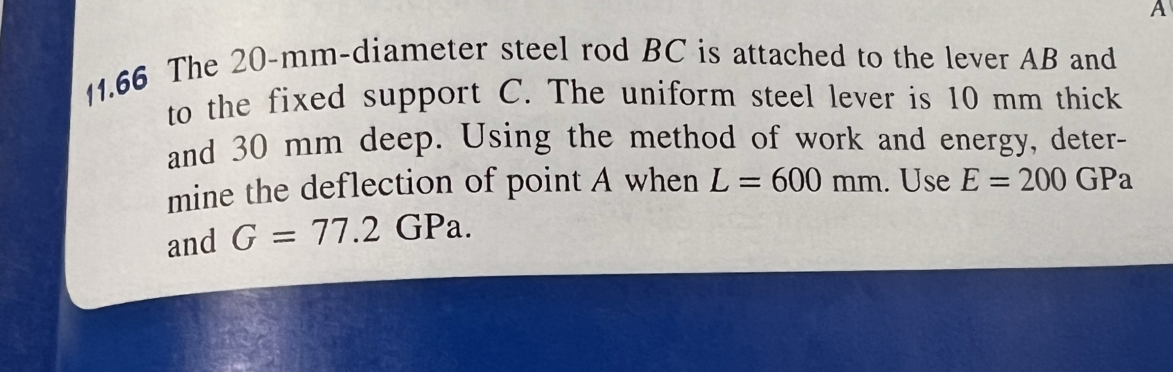 1 1 . 6 6 The 2 0 - mm - diameter steel rod B C