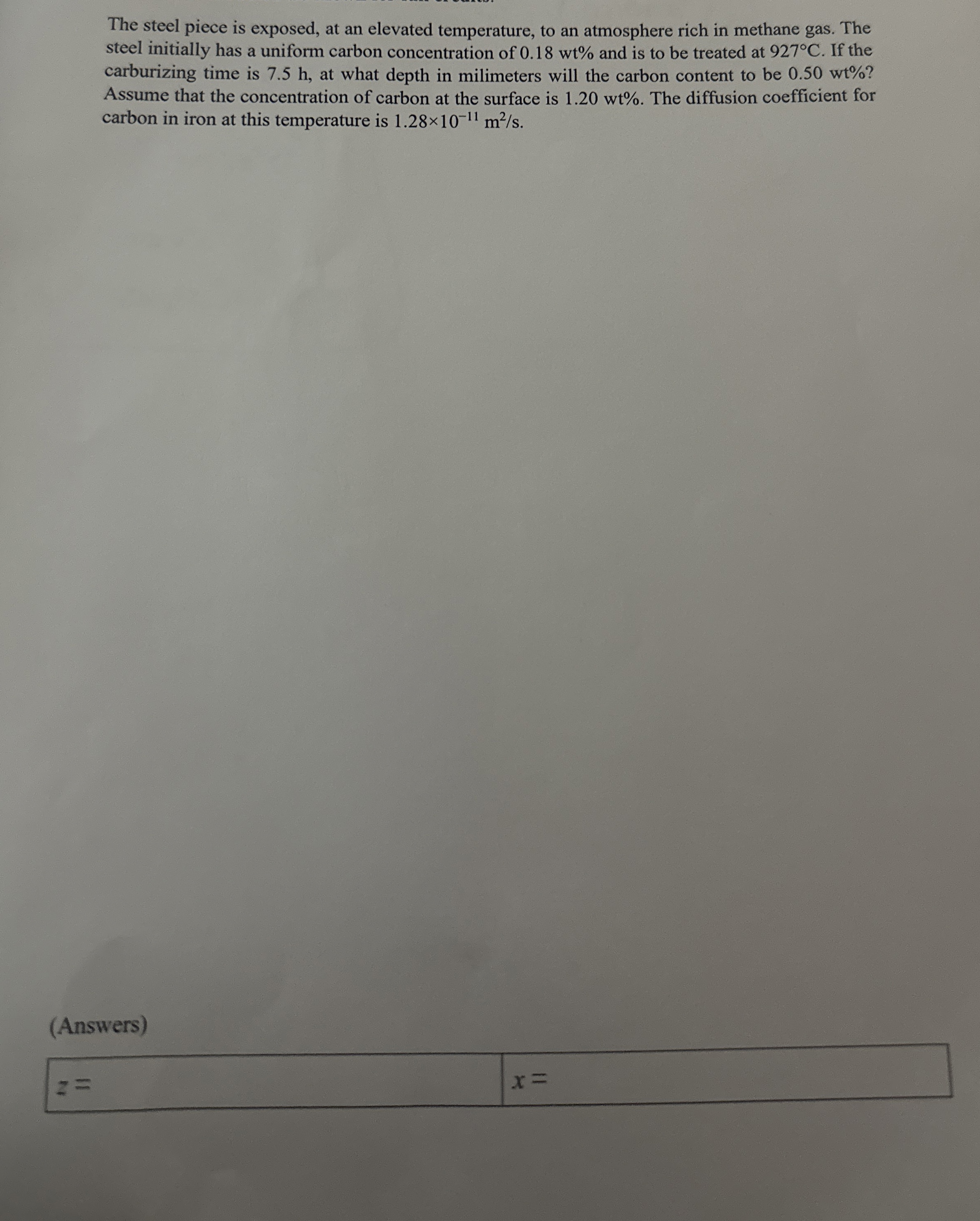 The steel piece is exposed, at an elevated