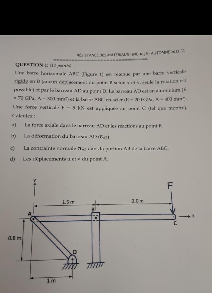 RESISTANCE DES MAT RIAUX - ING - 1 0 5 6 -
