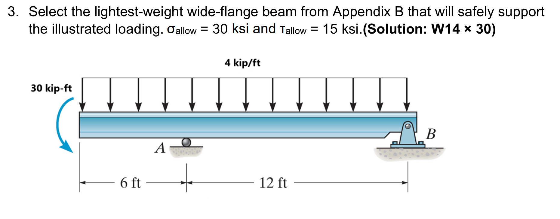 Select the lightest - weight wide - flange beam