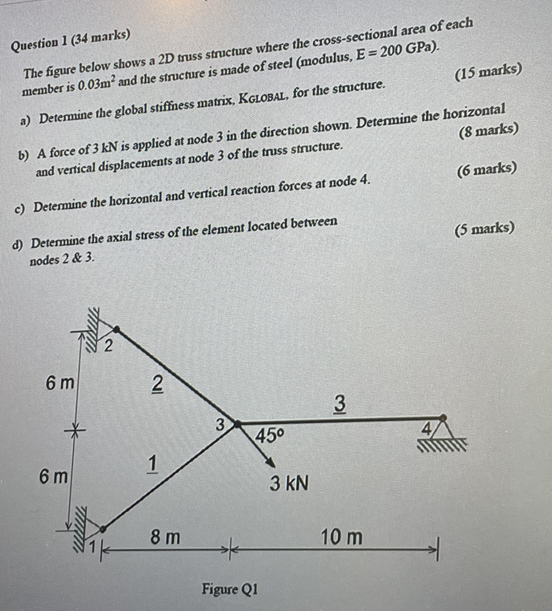 Question 1 ( 3 4 marks ) The figure below shows a