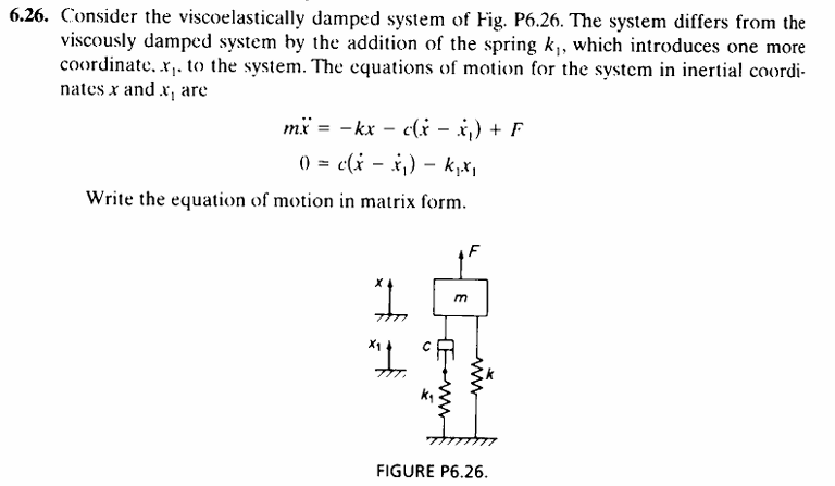 6 . 2 6 . Consider the viscoelastically damped