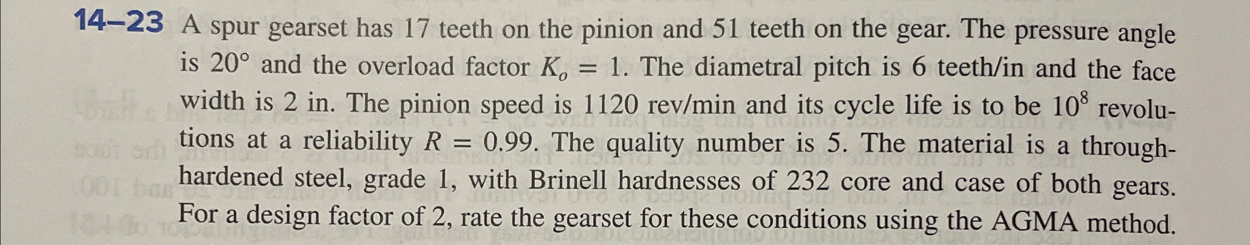 1 4 - 2 3 A spur gearset has 1 7 teeth on the