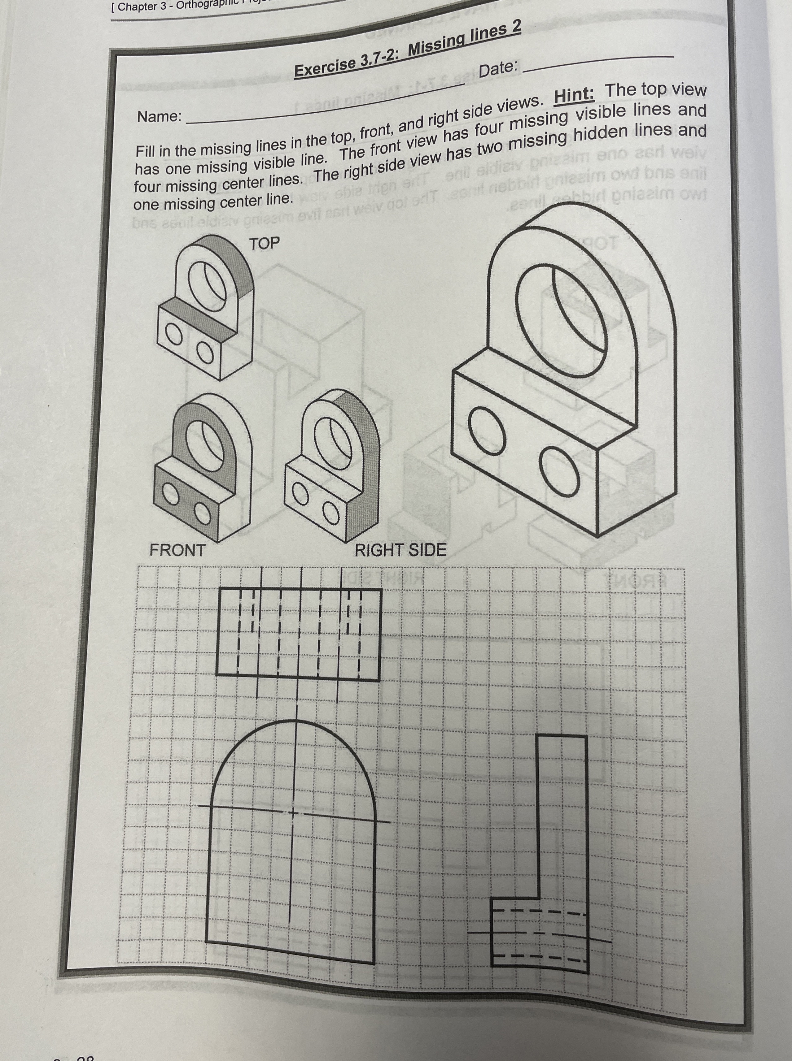 [ Chapter 3 - Orthograpnic Exercise 3 . 7 - 2 :