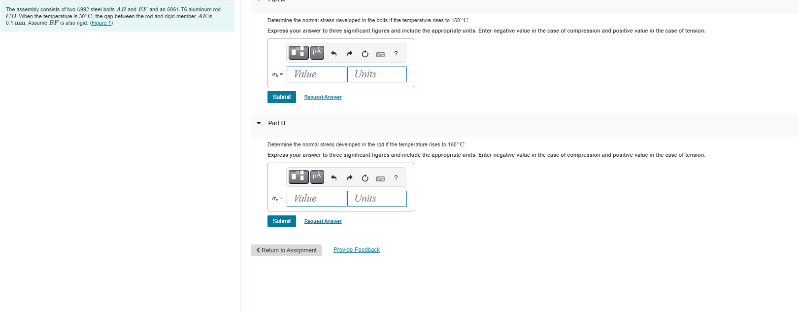 The assembly consists of two A 9 9 2 steel bolts