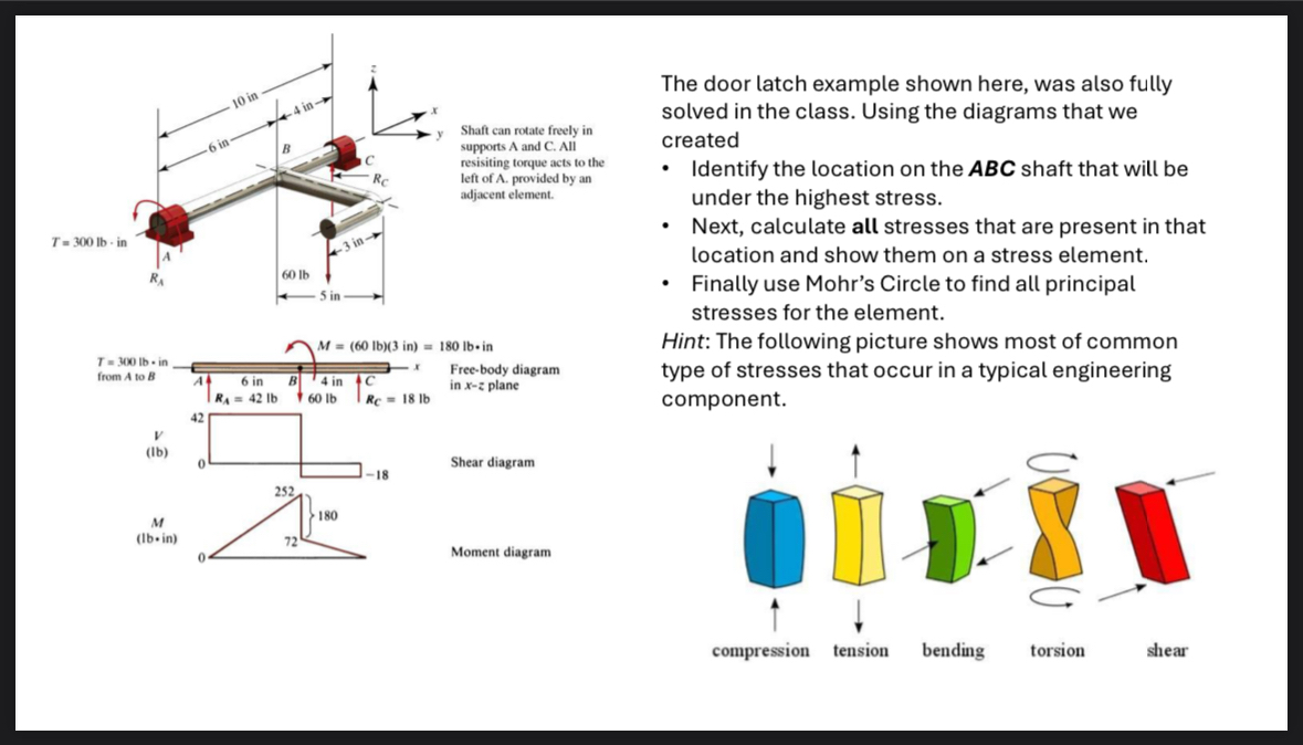 y Shaft can rotate freely in supports A and C .