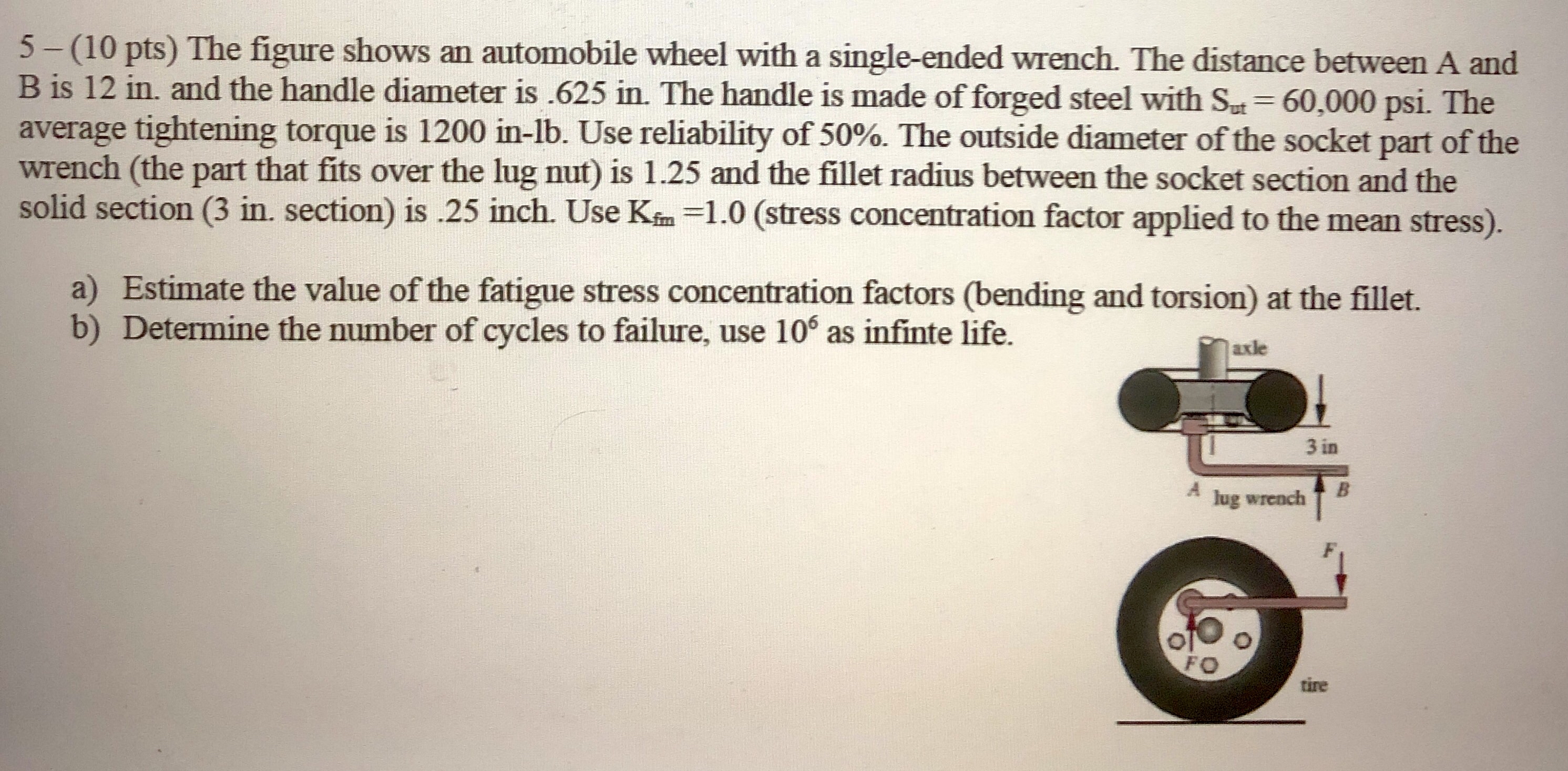 The figure shows an automobile wheel with a