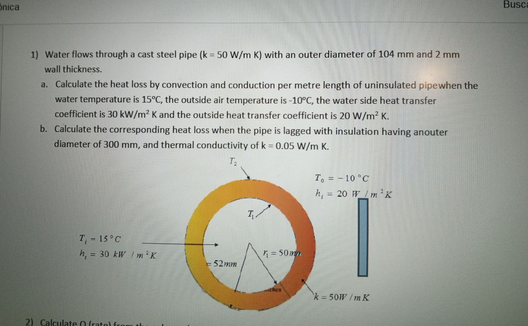 Water flows through a cast steel pipe