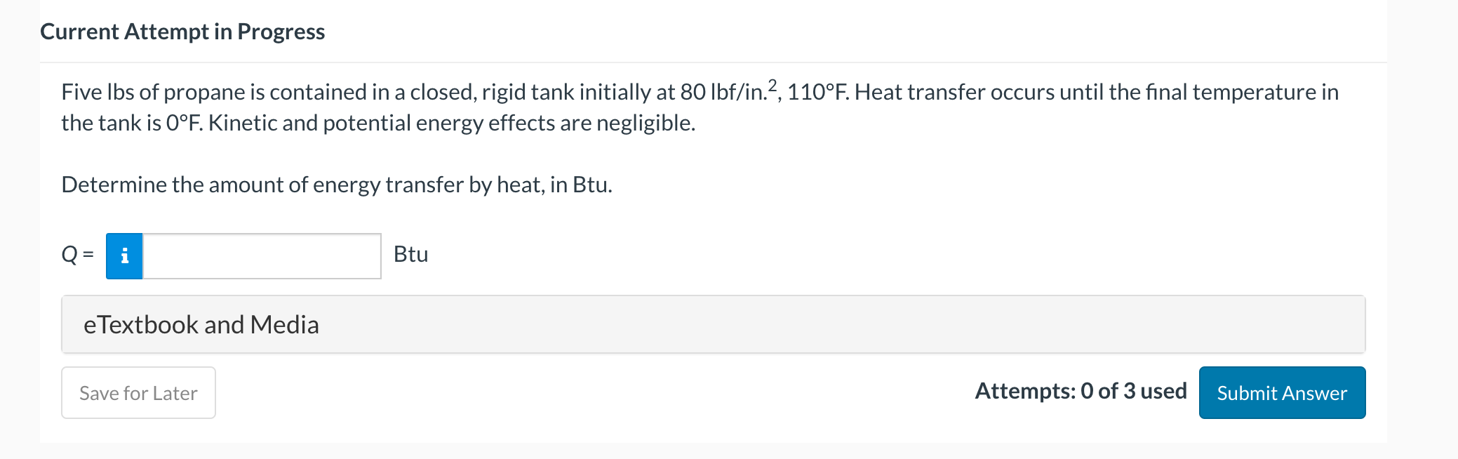 Current Attempt in Progress Five lbs of propane