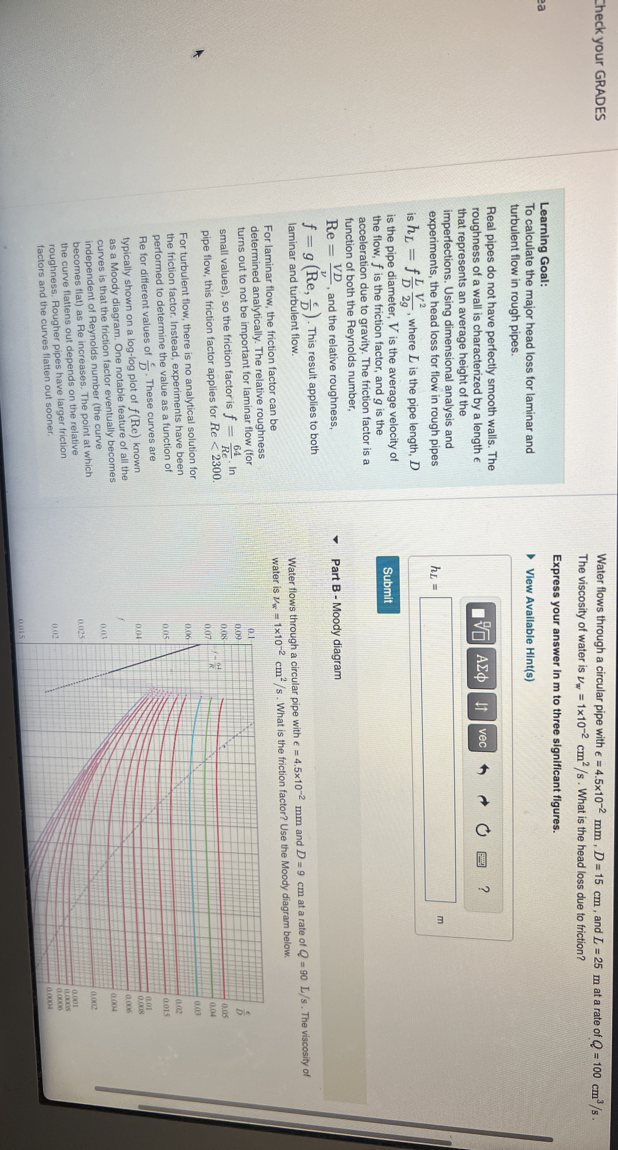 Water flows through a circular pipe with l o n =