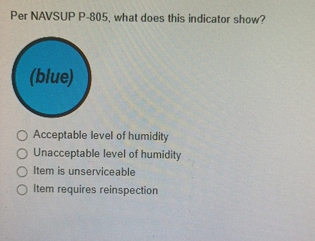 Per navsup P - 8 0 5 , what does this indicator